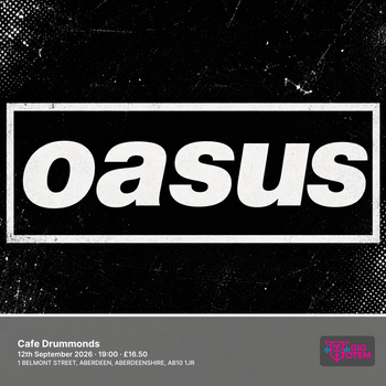 Oasus at Cafe Drummonds on 12 September 2026 gig poster
