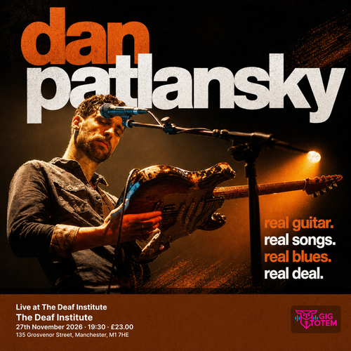 Dan Patlansky at The Deaf Institute on 27 November 2026 gig poster