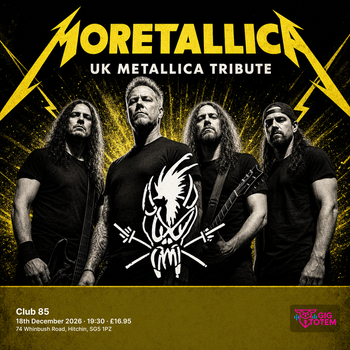 Moretallica at Club 85 on 18 December 2026 gig poster