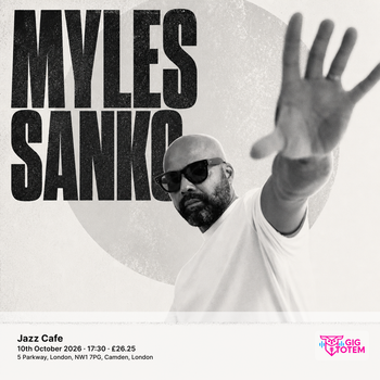 Myles Sanko at Jazz Cafe on 10 October 2026 gig poster