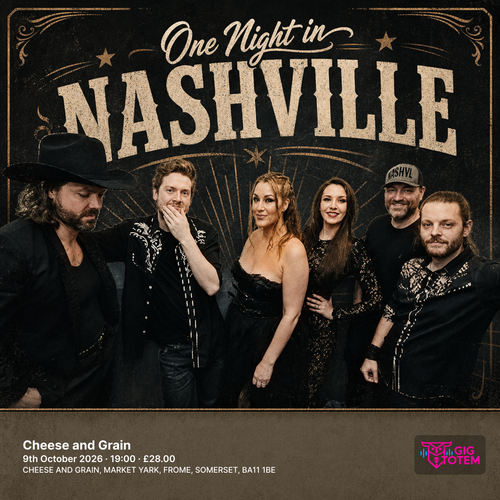 One Night In Nashville at Cheese and Grain on 9 October 2026 gig poster