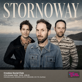 Stornoway at Crookes Social Club on 27 October 2026 gig poster