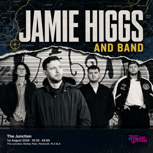 Jamie Higgs at The Junction on 1 August 2026 gig poster