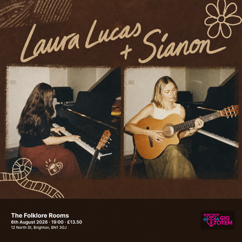 Laura Lucas + Sianon at The Folklore Rooms on 6 August 2026 gig poster