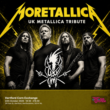 Moretallica at Hertford Corn Exchange on 24 October 2026 gig poster