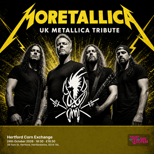 Moretallica at Hertford Corn Exchange on 24 October 2026 gig poster