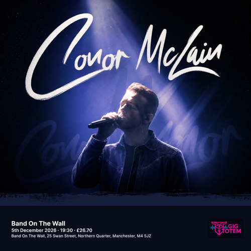 Conor McLain at Band On The Wall on 5 December 2026 gig poster