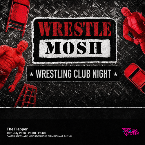 WRESTLEMOSH at The Flapper on 10 July 2026 gig poster