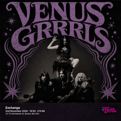 Venus Grrrls at Exchange on 2 November 2026 gig poster