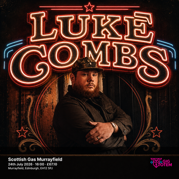 Luke Combs The Castellows at Scottish Gas Murrayfield on 24 July 2026 gig poster