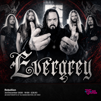 Evergrey at Rebellion on 3 December 2026 gig poster
