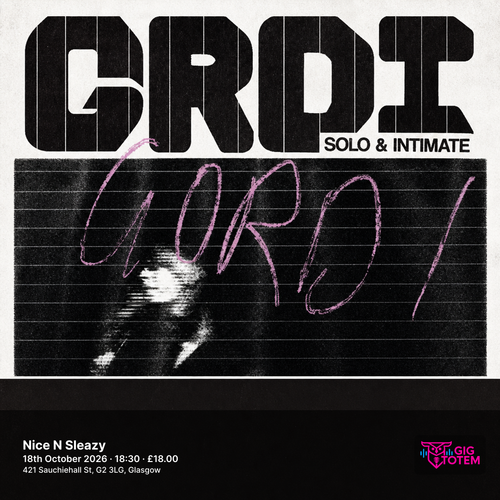 Gordi at Nice N Sleazy on 18 October 2026 gig poster