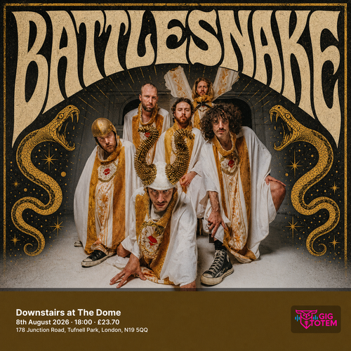 Battlesnake Knives at Downstairs at The Dome on 8 August 2026 gig poster