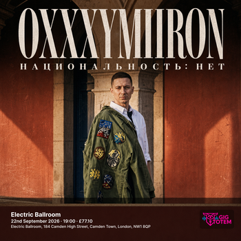 Oxxxymiron at Electric Ballroom on 22 September 2026 gig poster