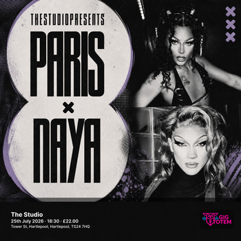 Paris Baby X Naya Thorn at The Studio on 25 July 2026 gig poster