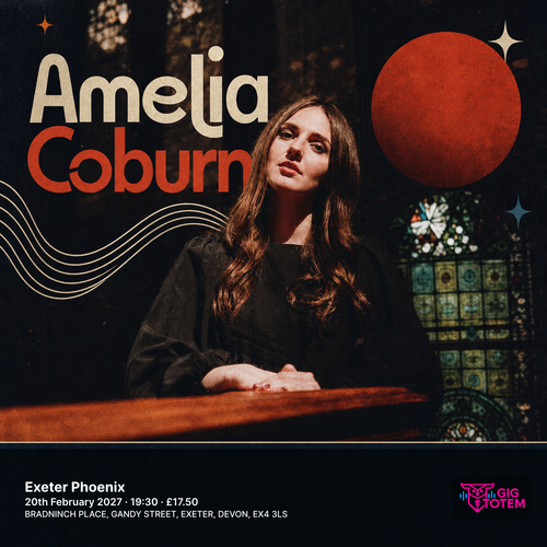 Amelia Coburn at Exeter Phoenix on 20 February 2027 gig poster
