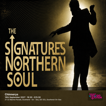 The Signatures at Chinnerys on 18 September 2027 gig poster