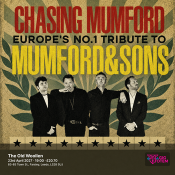 Chasing Mumford: The Mumford & Sons Tribute at The Old Woollen on 23 April 2027 gig poster