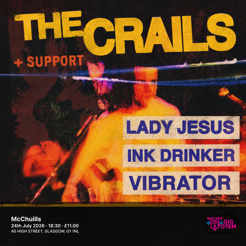 The Crails + Support at McChuills on 24 July 2026 gig poster