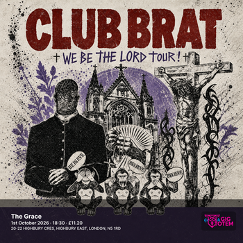Club Brat at The Grace on 1 October 2026 gig poster
