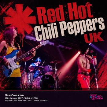 Red Hot Chili Peppers UK at New Cross Inn on 15 January 2027 gig poster