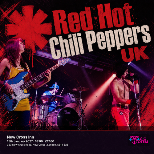 Red Hot Chili Peppers UK at New Cross Inn on 15 January 2027 gig poster