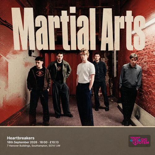 Martial Arts at Heartbreakers on 18 September 2026 gig poster