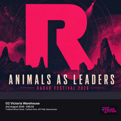 Radar Festival 2026 Animals as Leaders, The Pineapple Thief at O2 Victoria Warehouse on 1 August 2026 gig poster