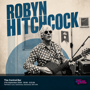Robyn Hitchcock at The Central Bar on 27 September 2026 gig poster