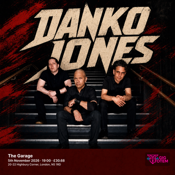 Danko Jones Los Pepes at The Garage on 5 November 2026 gig poster