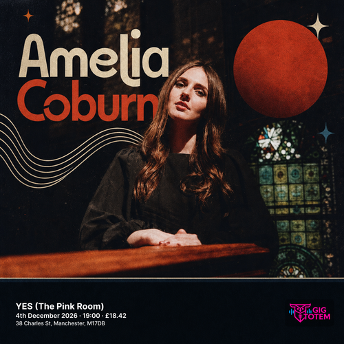 Amelia Coburn at YES (The Pink Room) on 4 December 2026 gig poster