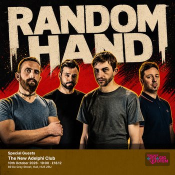 Random Hand + Special Guests Random Hand, Sleuth Gang at The New Adelphi Club on 10 October 2026 gig poster
