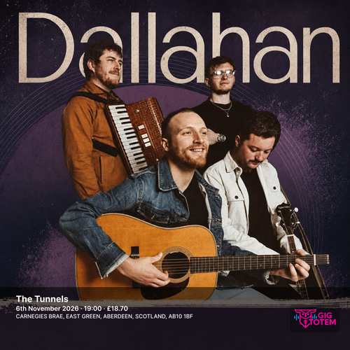 Dallahan at The Tunnels on 6 November 2026 gig poster