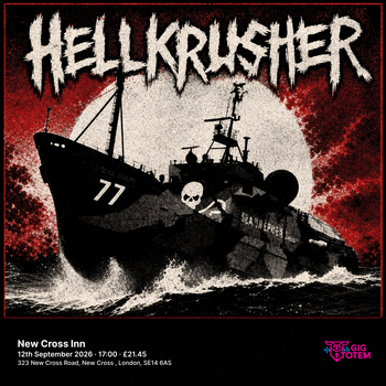Hellkrusher at New Cross Inn on 12 September 2026 gig poster