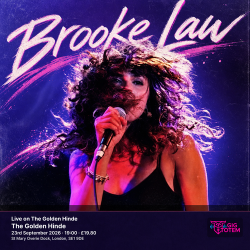Brooke Law Live on The Golden Hinde Brooke Law at The Golden Hinde on 23 September 2026 gig poster
