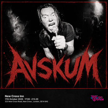 AVSKUM at New Cross Inn on 17 October 2026 gig poster