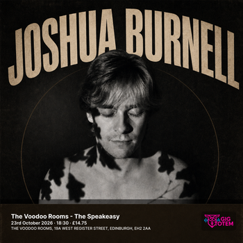 Joshua Burnell at Voodoo Rooms on 23 October 2026 gig poster