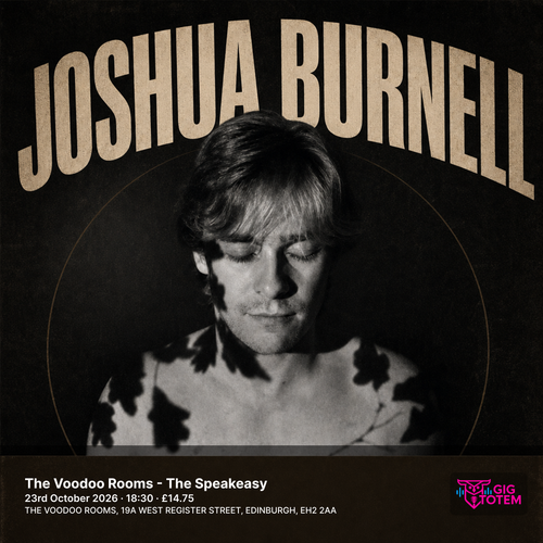 Joshua Burnell at Voodoo Rooms on 23 October 2026 gig poster