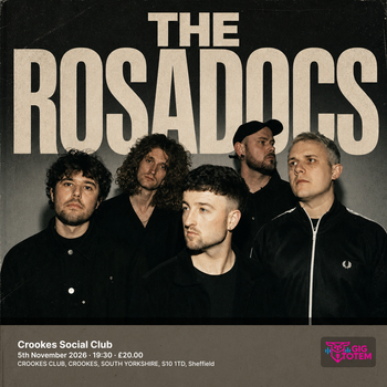 The Rosadocs at Crookes Social Club on 5 November 2026 gig poster