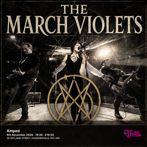 The March Violets Salvation at Amped on 6 November 2026 gig poster