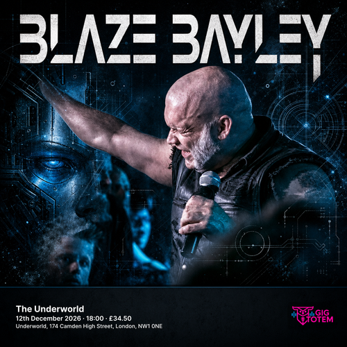BLAZE BAYLEY at The Underworld on 12 December 2026 gig poster