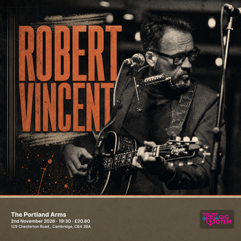 Robert Vincent at The Portland Arms on 2 November 2026 gig poster