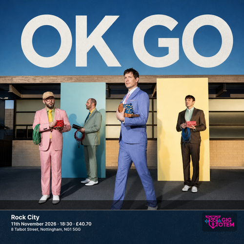 OK Go at Rock City on 11 November 2026 gig poster