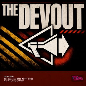 The Devout at Oran Mor on 25 September 2026 gig poster