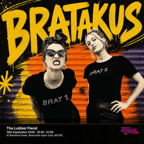 Bratakus Gaydar at The Lubber Fiend on 10 September 2026 gig poster