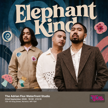 Elephant Kind at The Adrian Flux Waterfront Studio on 22 September 2026 gig poster
