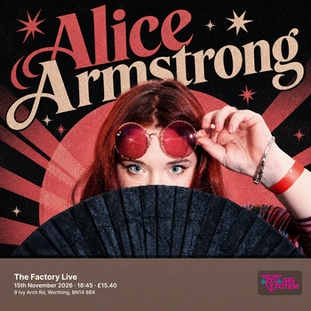 Alice Armstrong at The Factory Live on 15 November 2026 gig poster