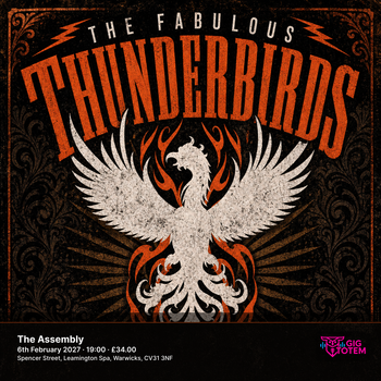 the fabulous thunderbirds Kim Wilson at The Assembly on 6 February 2027 gig poster
