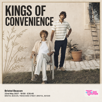 Kings of Convenience at Bristol Beacon on 22 May 2027 gig poster