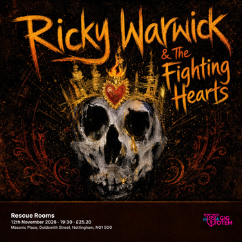 Ricky Warwick & The Fighting Hearts at Rescue Rooms on 12 November 2026 gig poster